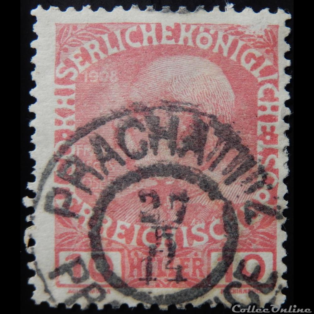 Autriche 00106 empereur Franz Joseph 10H de 1908 timbre europe autriche 00106 empereur franz joseph 10h de 1908