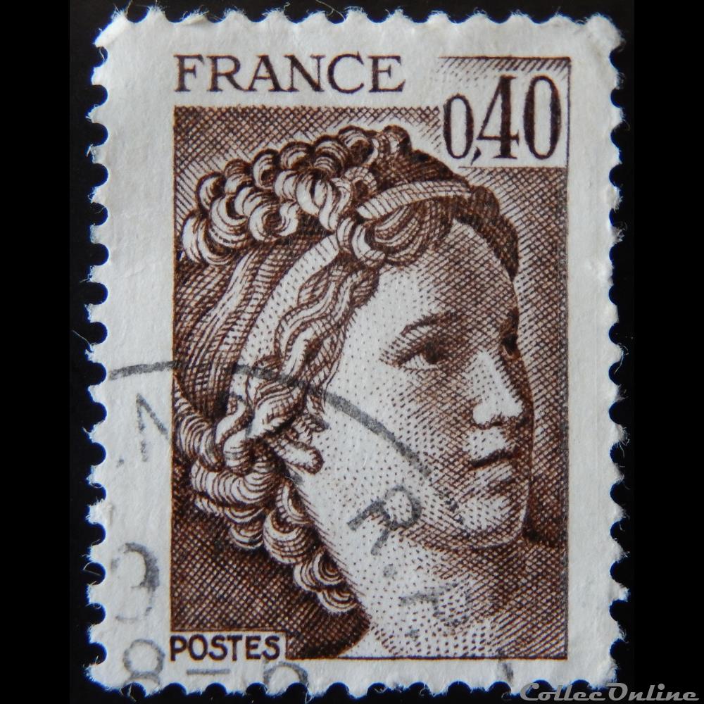 timbre france 02118 sabine 0f40 brun fonce