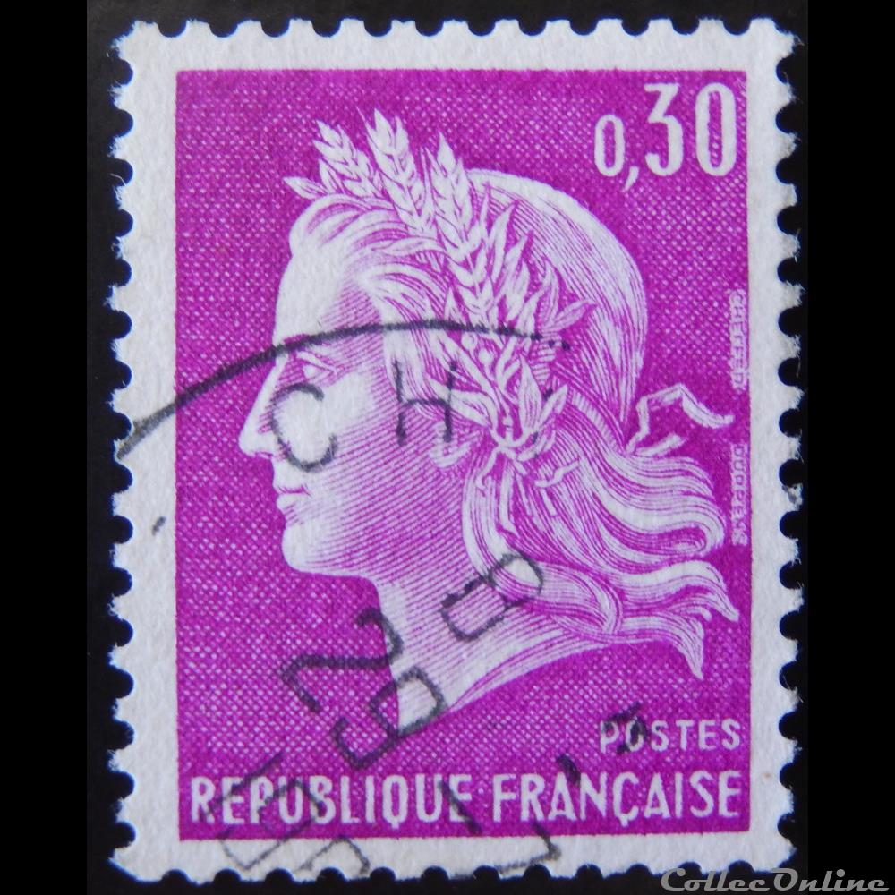 01536 La République de Cheffer 0F30 lilas gravé 2 timbre france 01536 la republique de cheffer 0f30 lilas grave