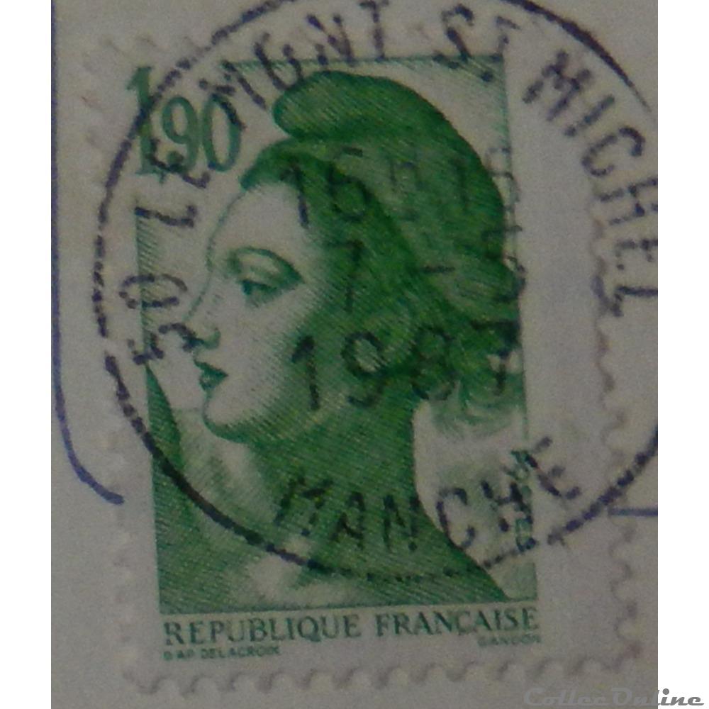 02424 La République, type Liberté - 1F90 vert de 1986 4 timbre france 02424 la republique type liberte 1f90 vert de 1986