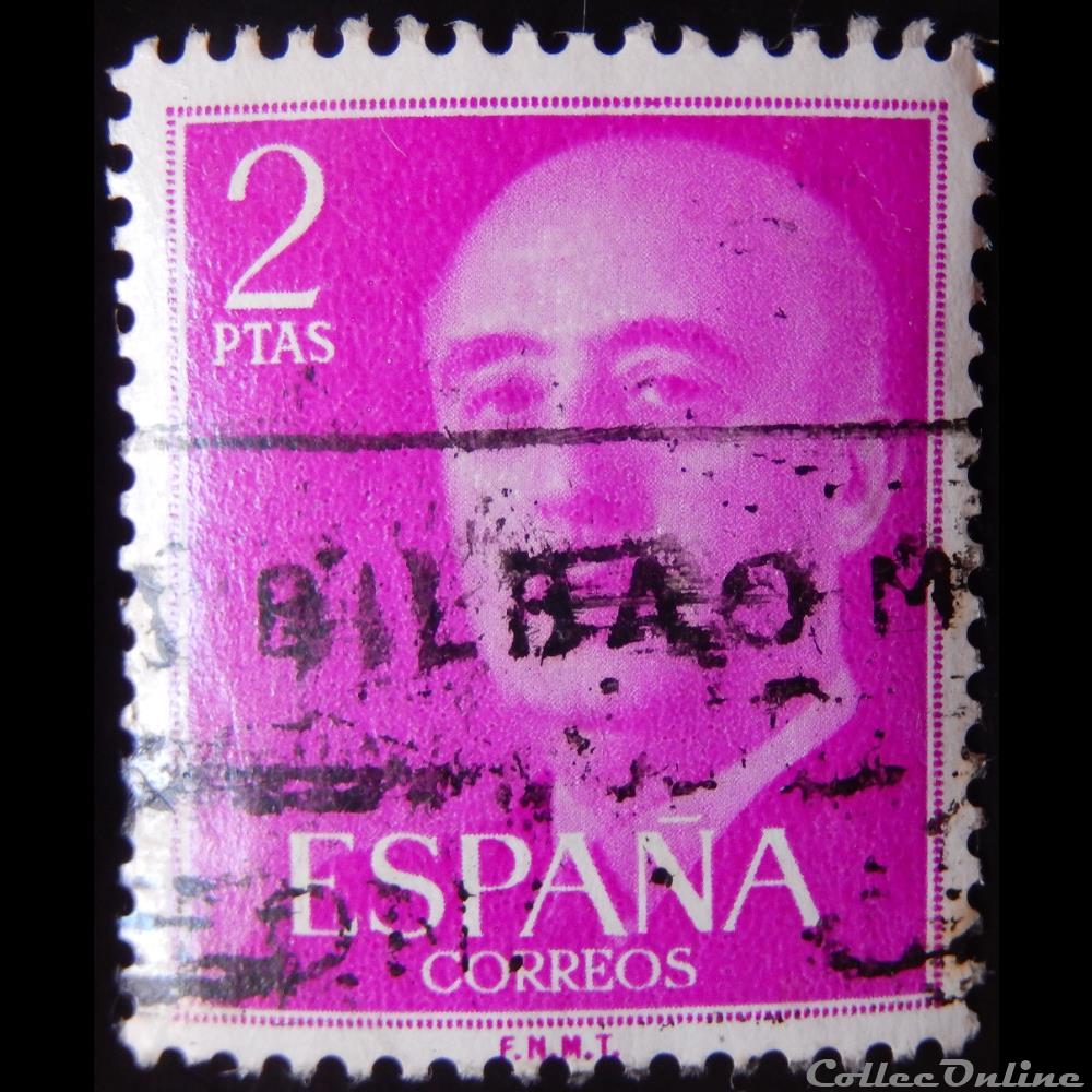 Espagne 00865A général Francisco Franco 2Ptas de 1956 4 timbre europe espagne 00865a general francisco franco 2ptas de 1956