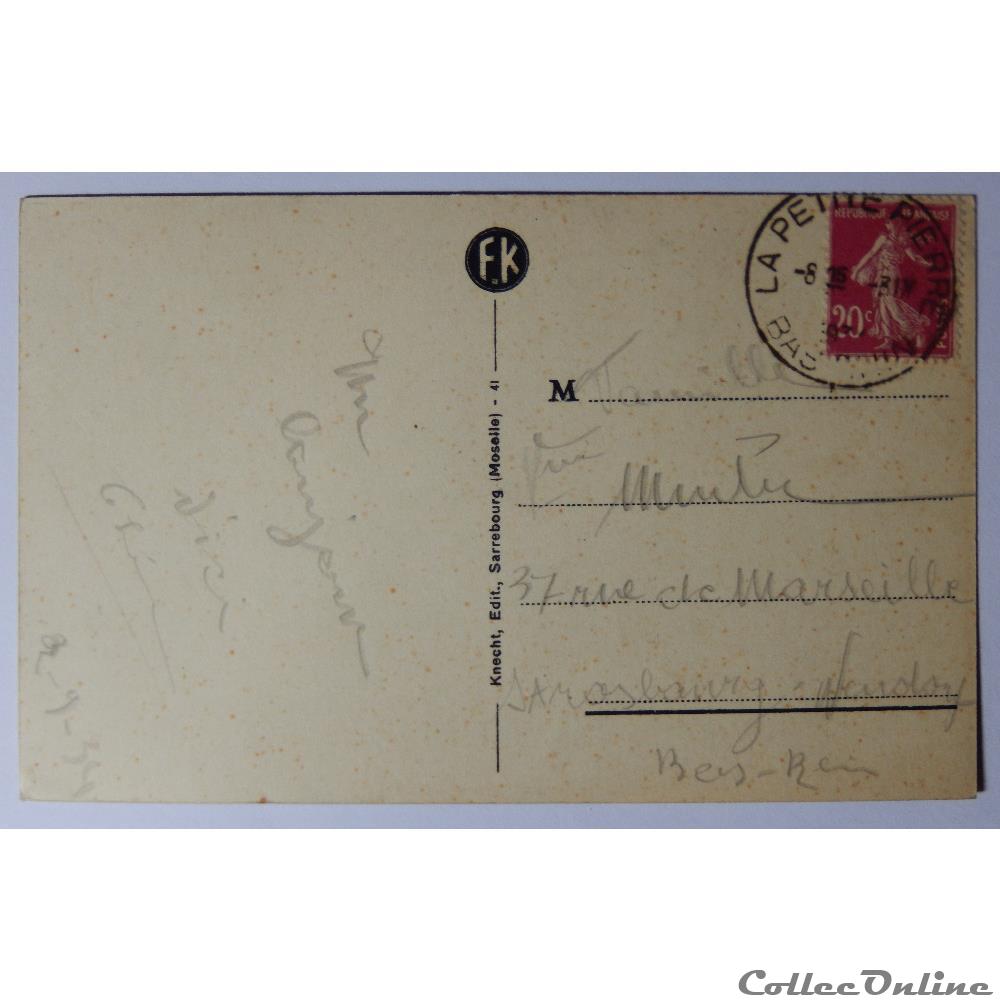 carte postale france alsace cpa de la petite pierre le lac souterrain bas rhin