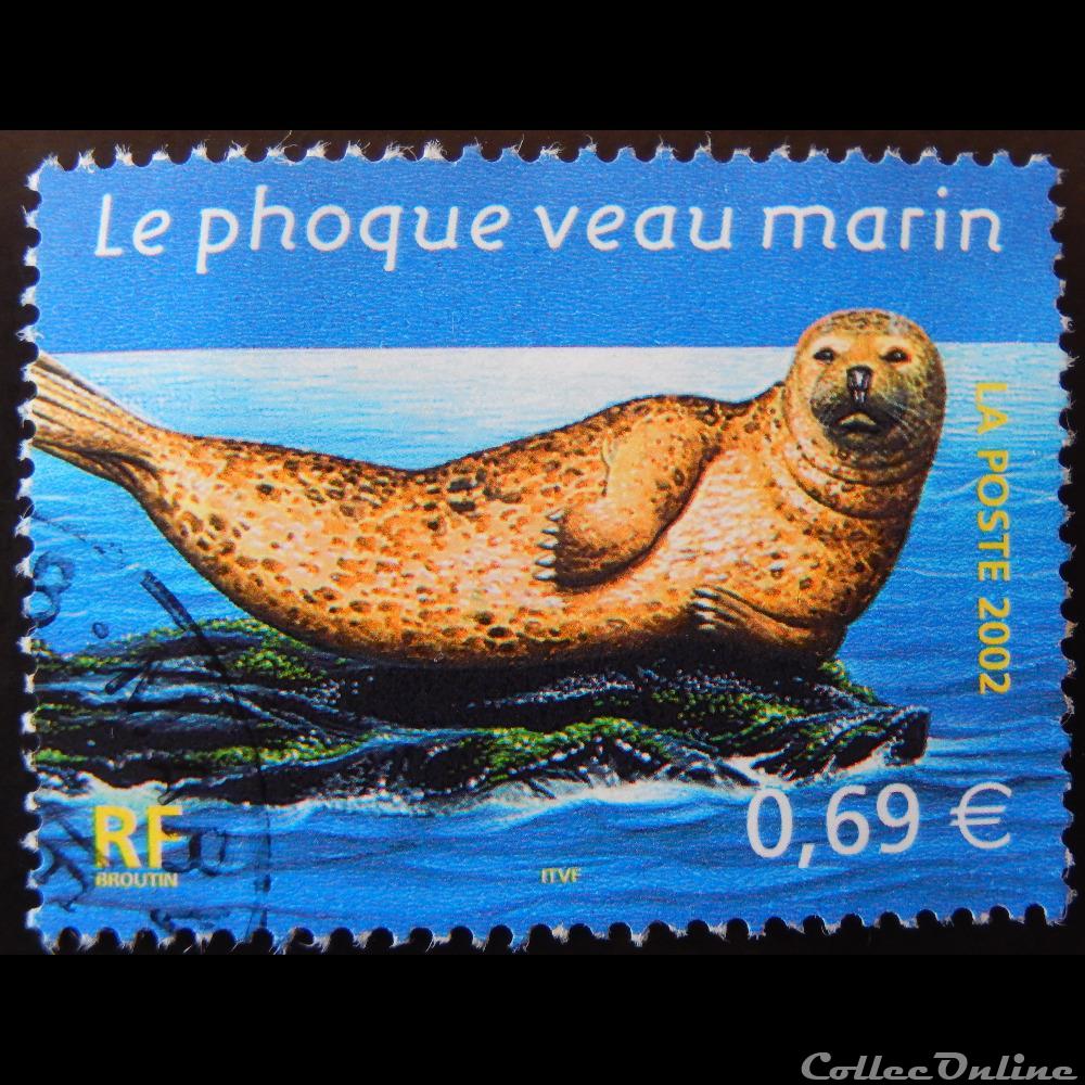 034 Animaux Marins Le Phoque Veau Marin 0 69 De 02 Stamps