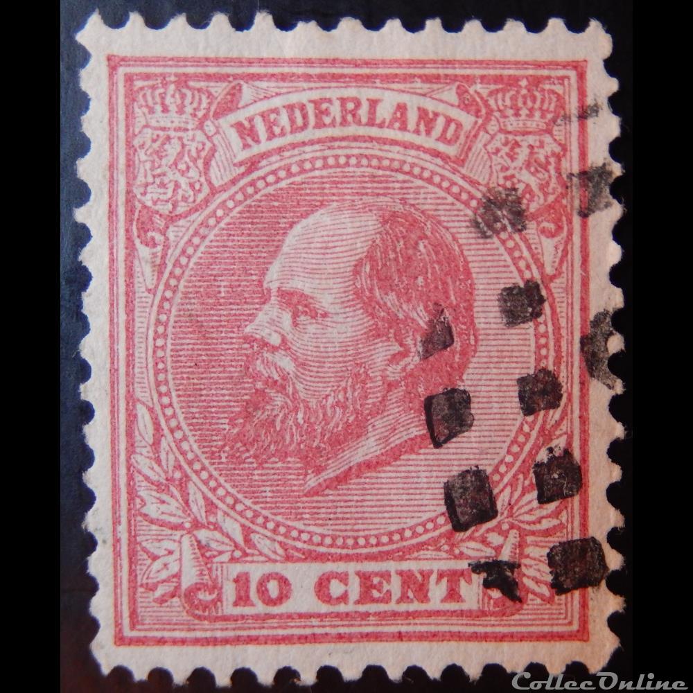 Pays-Bas 00021 roi William III 10c de 1872 timbre europe pays bas 00021 roi william iii 10c de 1872