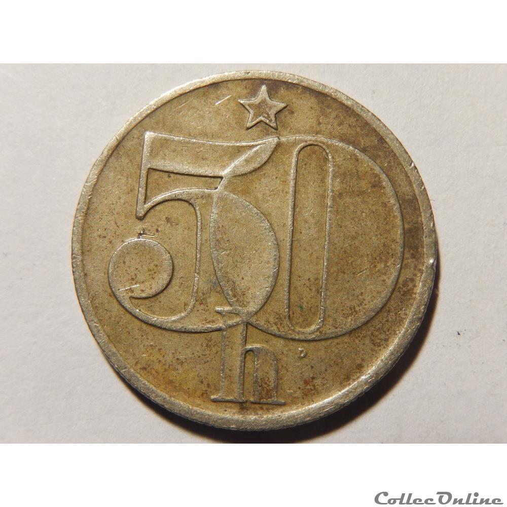 Tchécoslovaquie, 50 haléru de 1978 monnaie monde republique tcheque tchecoslovaquie 50 haleru de 1978
