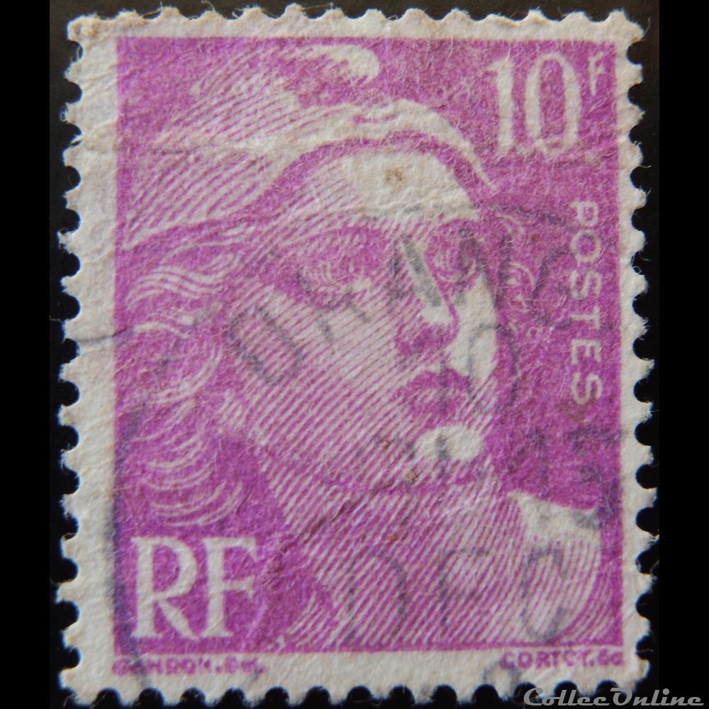 Marianne De Gandon 10 F Lilas Stamps Europe France 1941