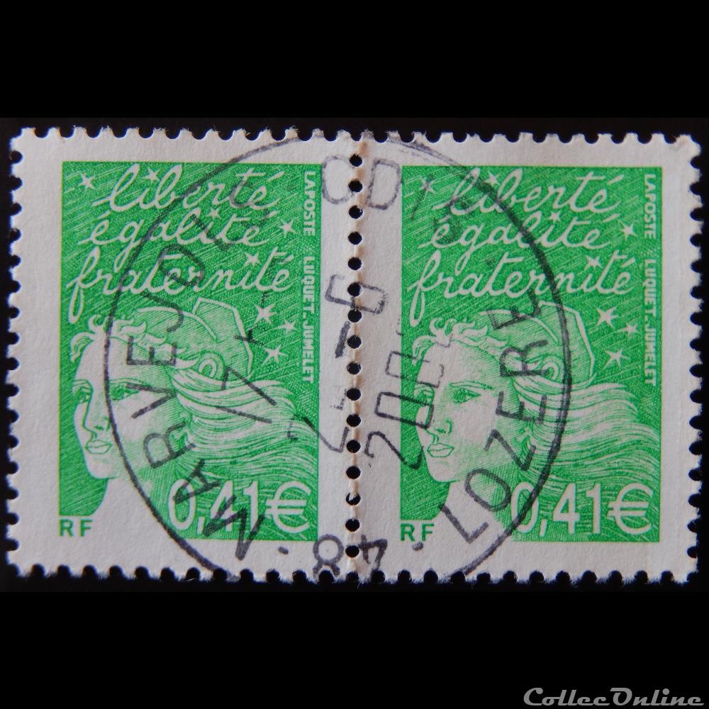 03448 Marianne de Luquet 0,41 € vert de 2002 2 timbre france 03448 marianne de luquet 0 41 vert de 2002