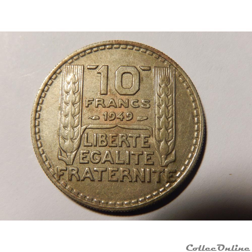 10 Francs Turin petite tête 1949 monnaie france moderne 10 francs turin petite tete 1949