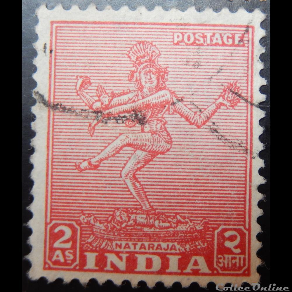 Inde 00011 Nataraja 2 Annas de 1949 timbre asie inde 00011 nataraja 2 annas de 1949