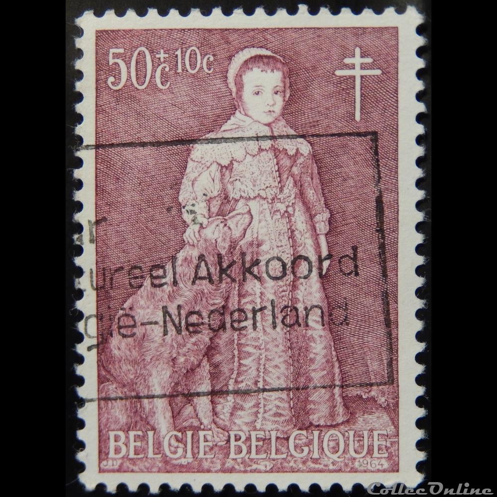 Belgique 01307 peinture 50+10c de 1964 timbre europe belgique 01307 peinture 50 10c de 1964
