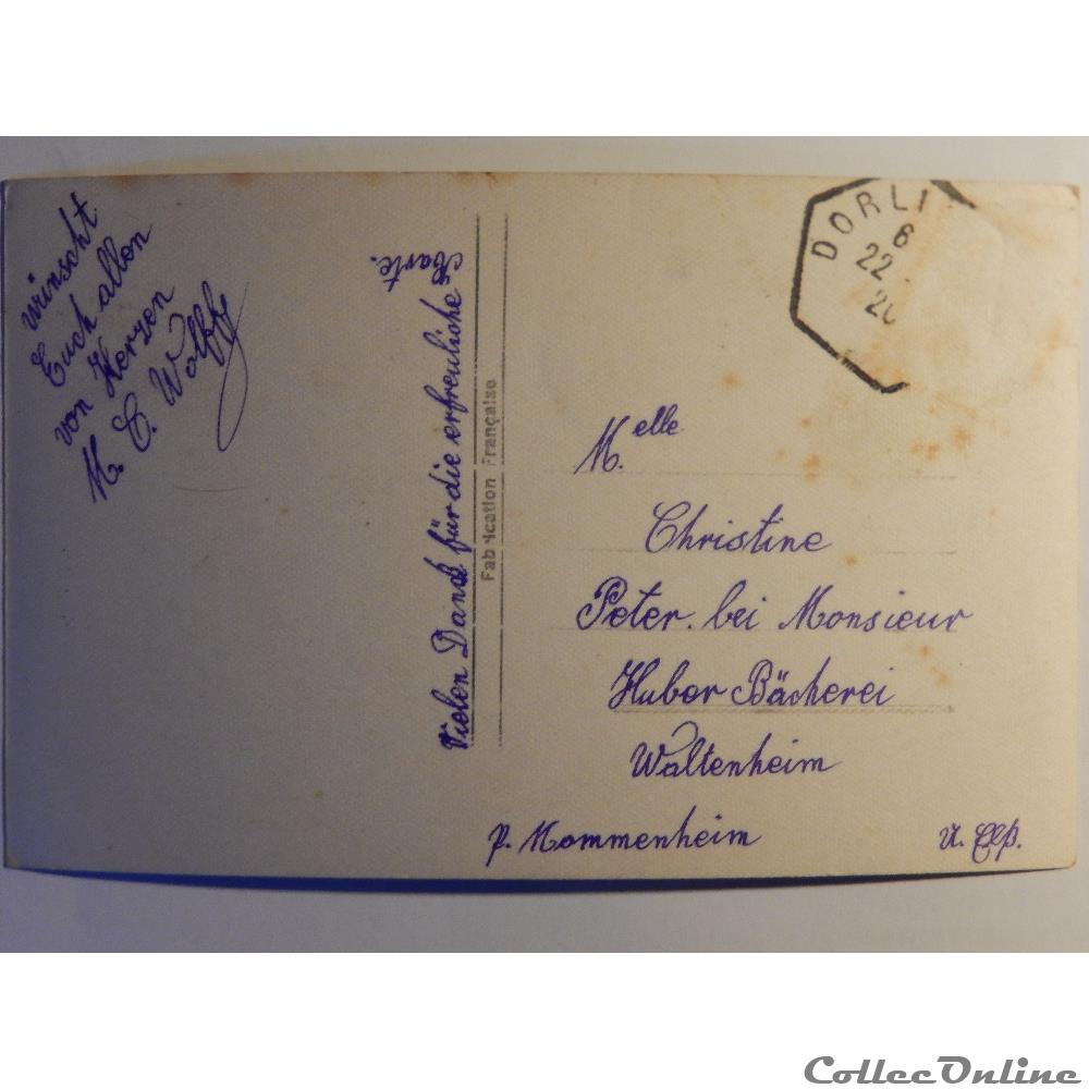carte postale ile france cpa de bonne fete avec bouquet de fleurs