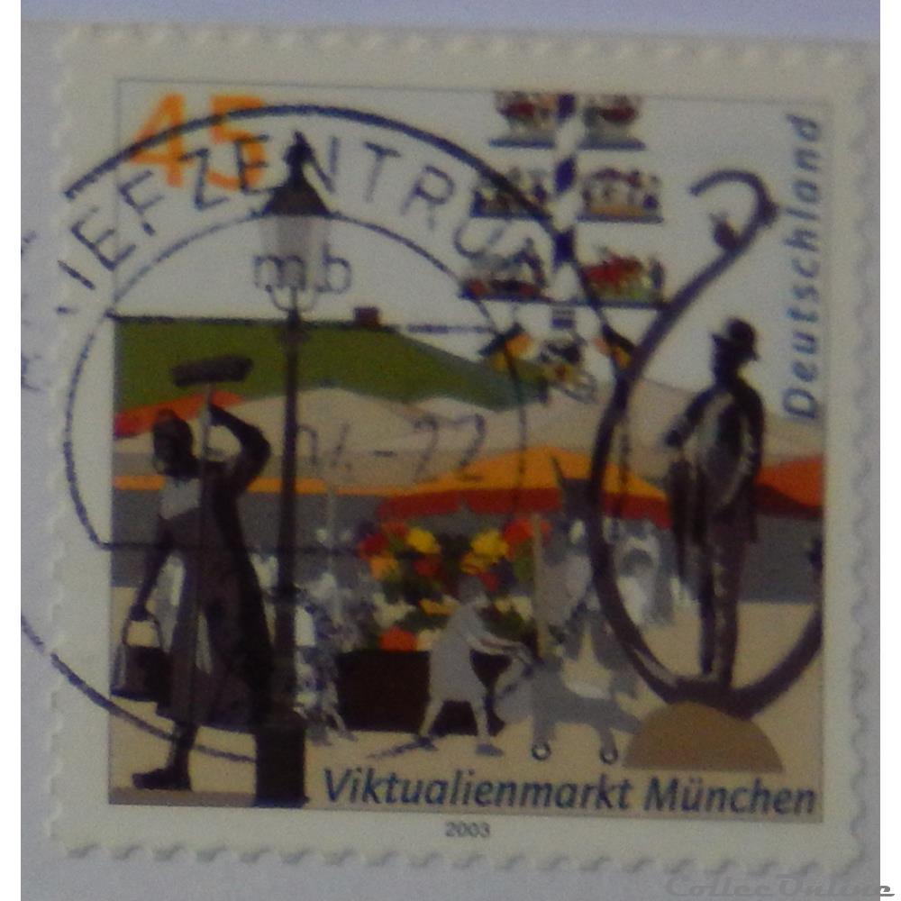 Allemagne RFA 02182 marché alimentaire de München 45c de 2003 5 timbre europe allemagne rfa 02182 marche alimentaire de munchen 45c de 2003