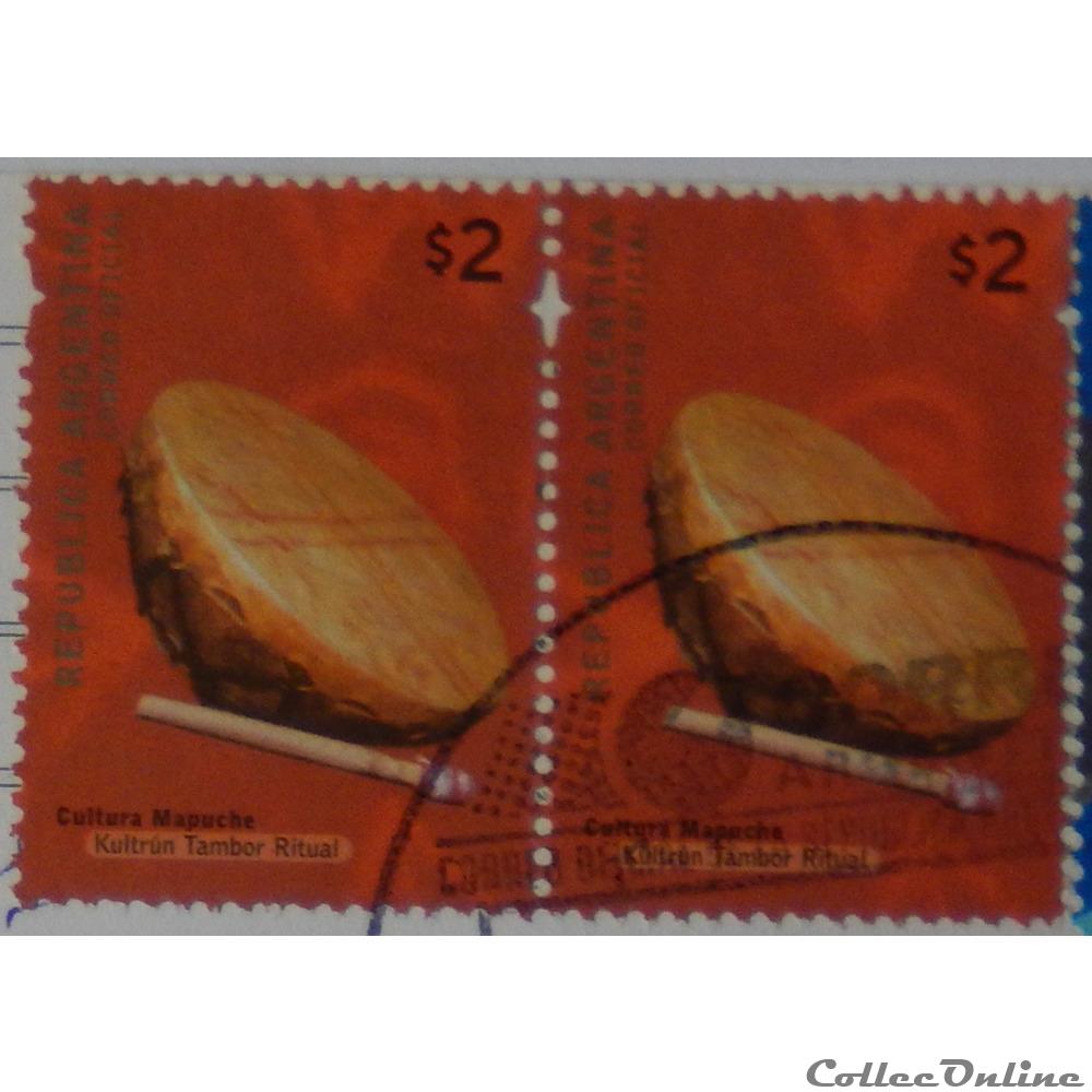 Argentine 02204 tambour 2p de 2000 3 timbre amerique argentine 02204 tambour 2p de 2000
