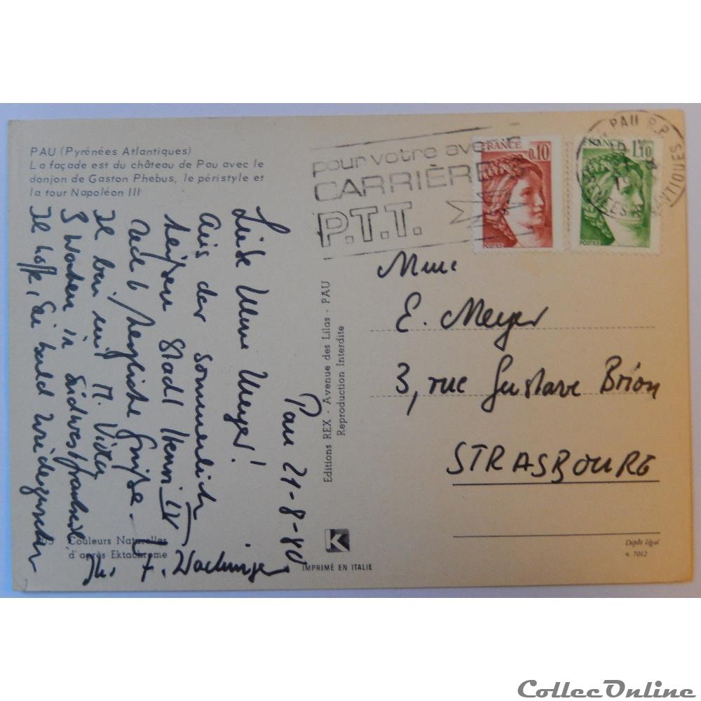 carte postale france aquitaine cp des pyrenees atlantiques pau