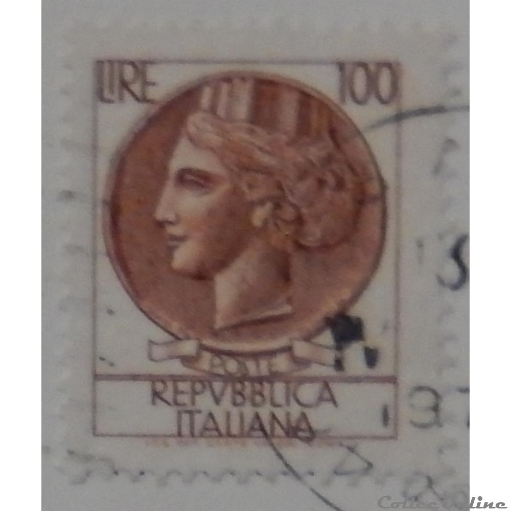 timbre europe italie 00802 piece de syracuse 100 lires de 1959