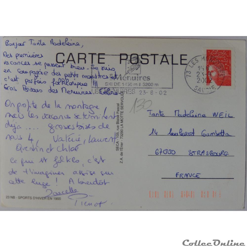 CP Sports d'hiver en 1900 carte postale europe provence cote d azur cp sports hiver en 1900