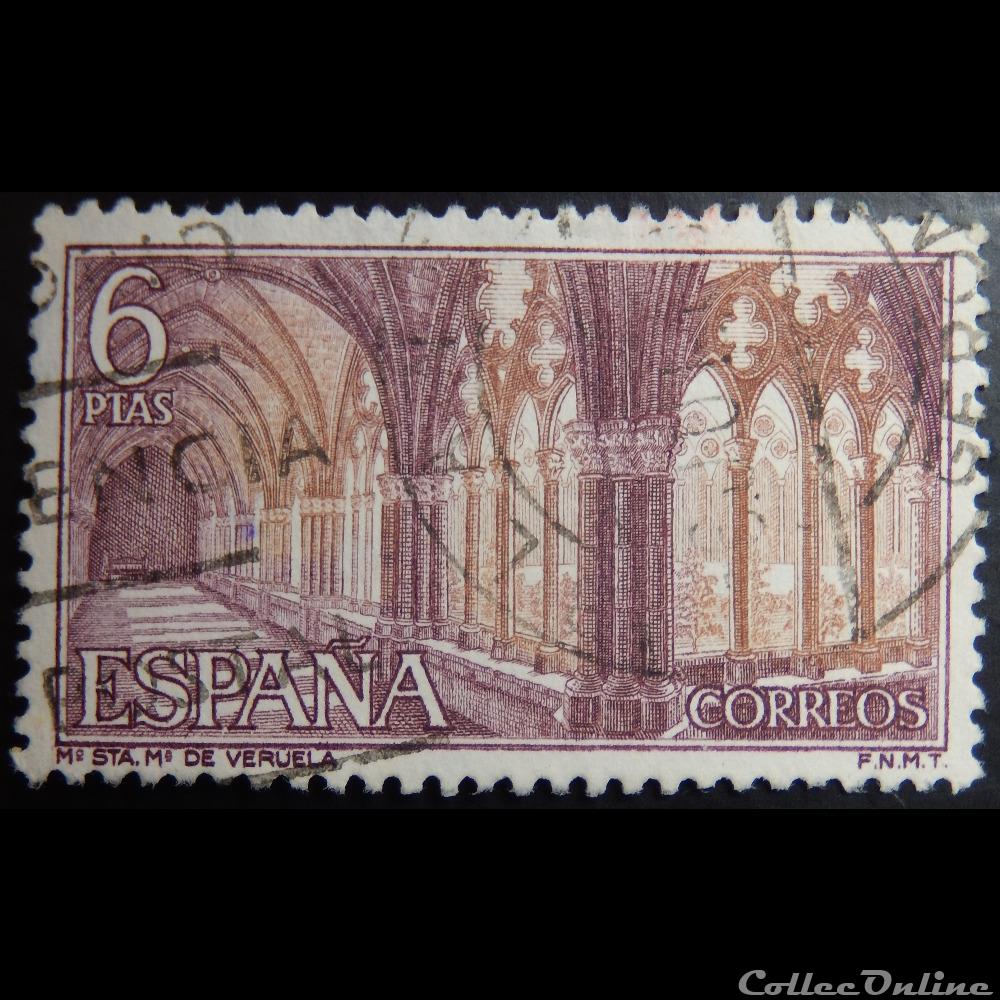Espagne 01495 monastère de Veruela 6Ptas de 1967 timbre europe espagne 01495 monastere de veruela 6ptas de 1967
