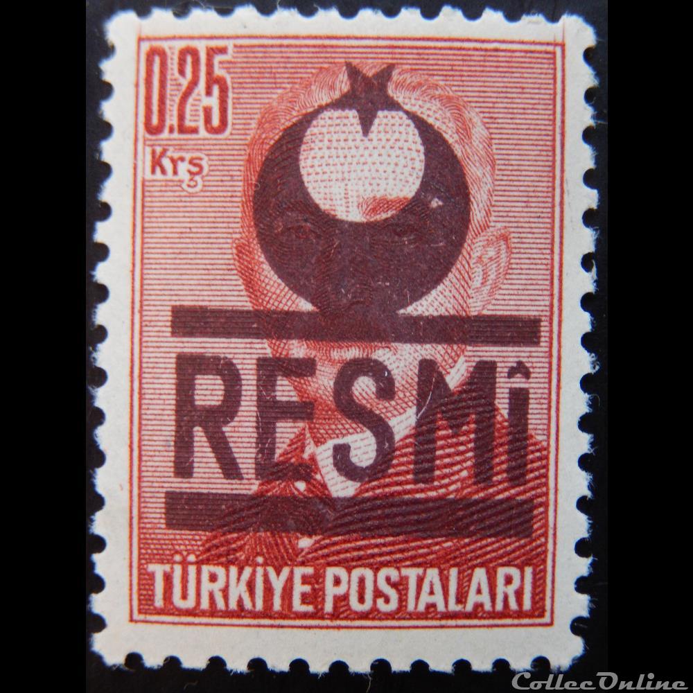 Turquie S0018 Ismet Inonu, surimprimé en brun foncé 0.25 kurus de 1953 timbre asie turquie s0018 ismet inonu surimprime en brun fonce 0 25 kurus de 1953