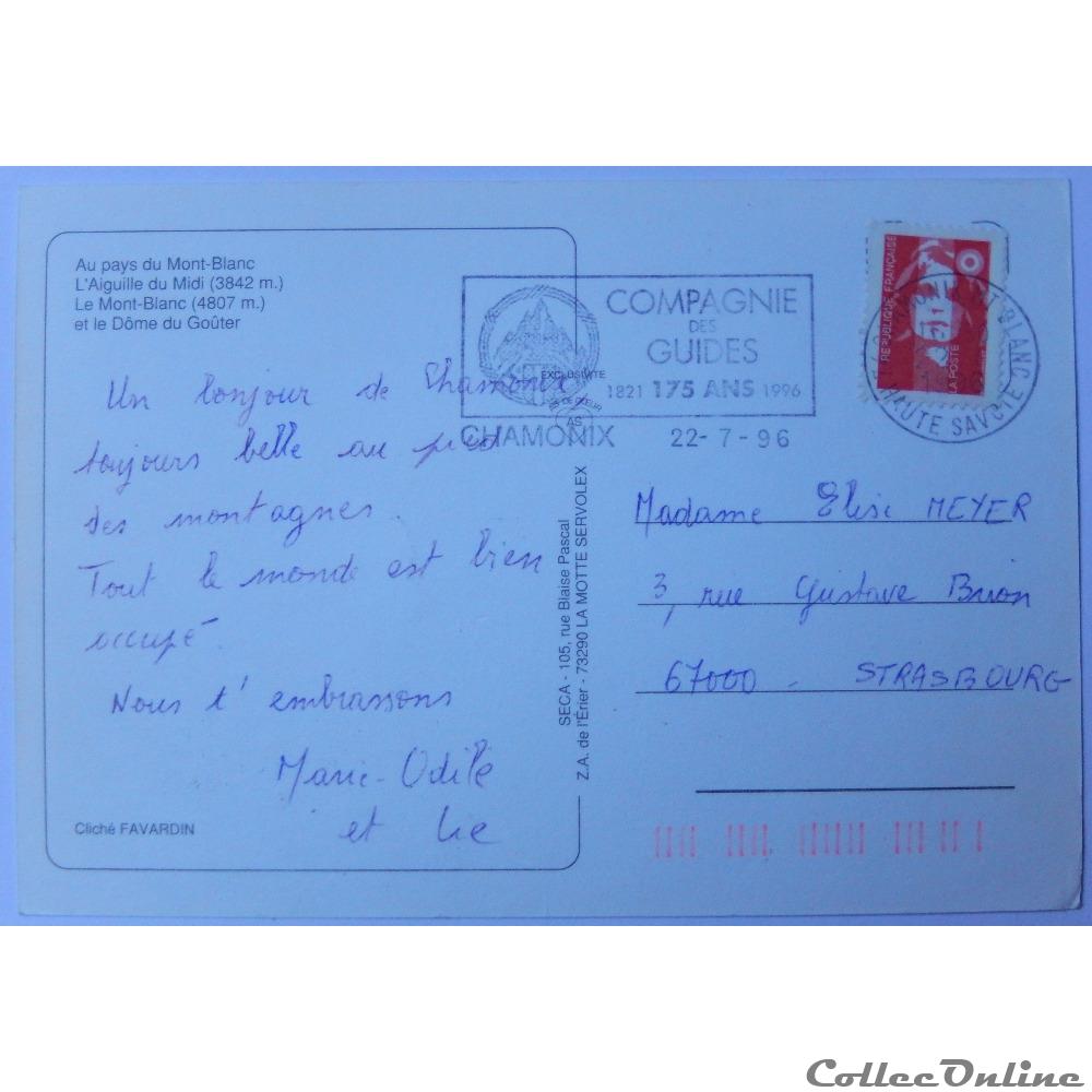 carte postale france rhone alpe cp de haute savoie mont blanc