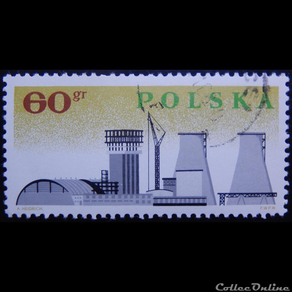 timbre europe pologne 01527 complexe chimique a plock 60gr de 1966