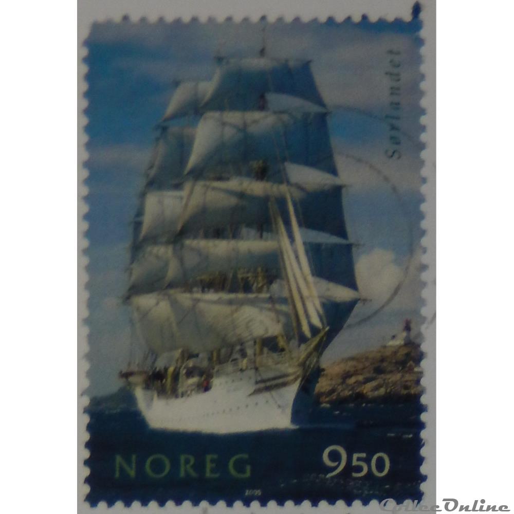 timbre europe norvege 01485 voilier sorlandet 9 50kr de 2005