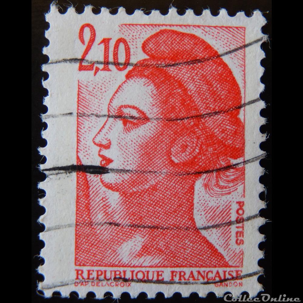 02319 La République, type Liberté - 2F10 rouge de 1984 timbre france 02319 la republique type liberte 2f10 rouge de 1984