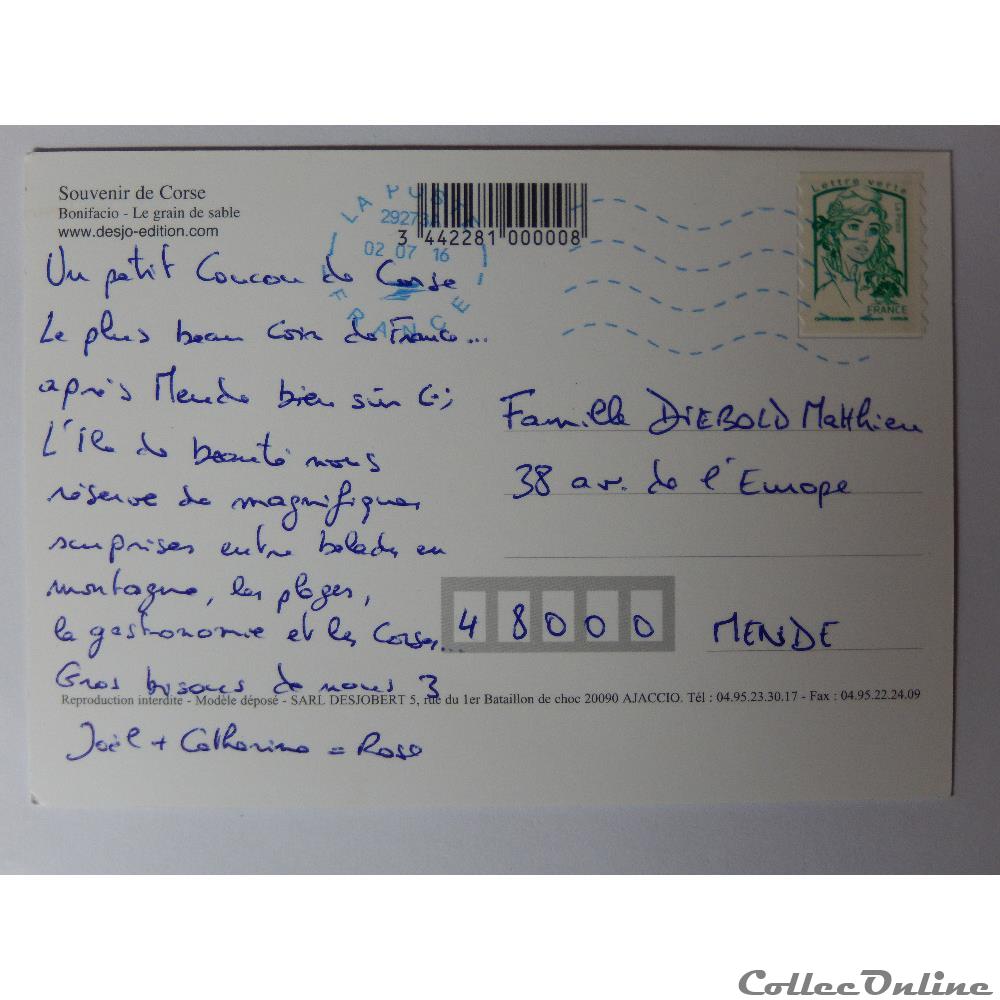 CP de la Corse, Bonifacio carte postale france cp de la corse bonifacio
