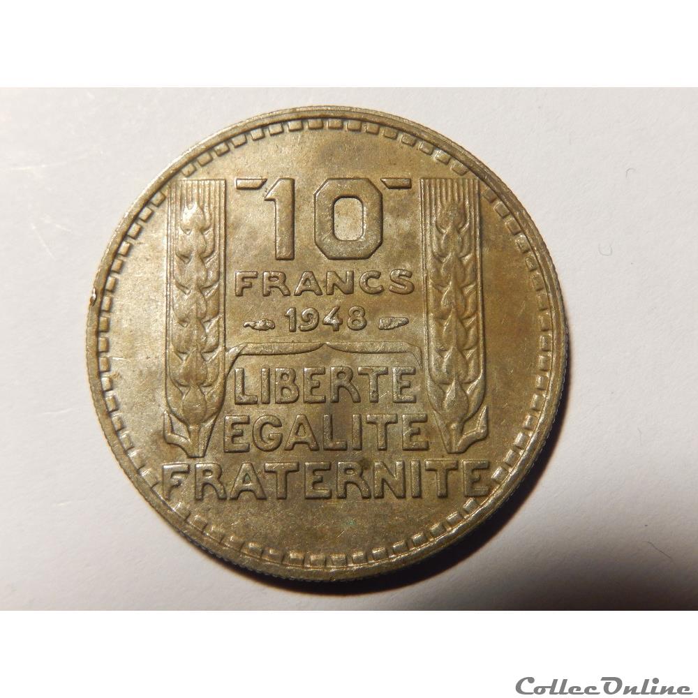 monnaie france moderne 10 francs turin petite tete 1948