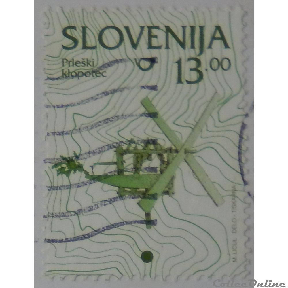 Slovénie 00181 effaroucheur d'oiseaux à vent 13.00T de 1997 timbre europe slovenie 00181 effaroucheur oiseaux a vent 13 00t de 1997