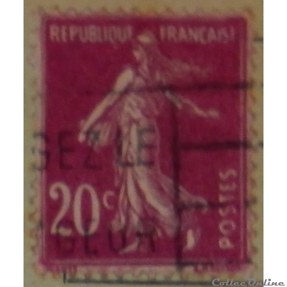 timbre france 00190 semeuse camee 2eme serie 20c lilas rose de 1926