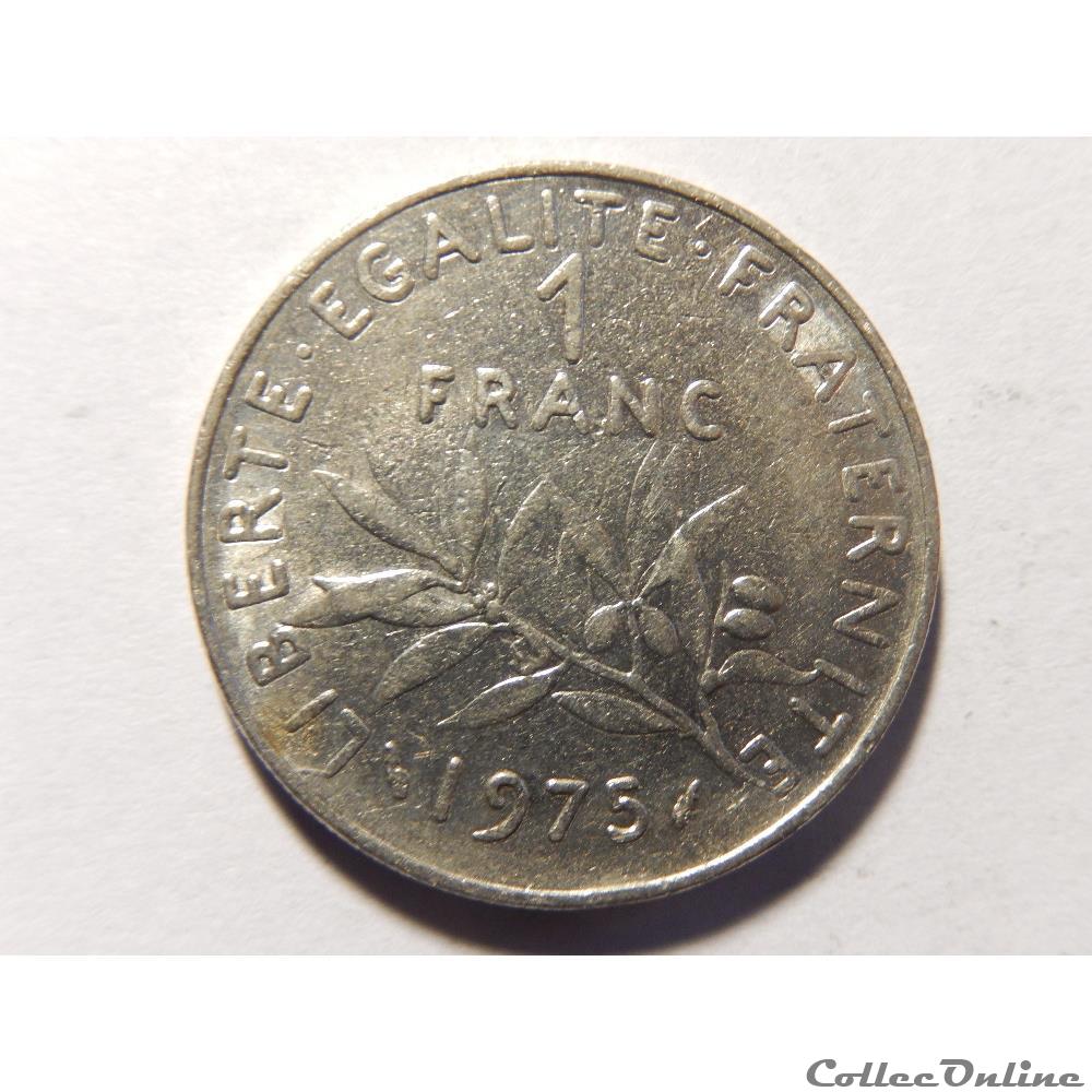 1 franc semeuse 1975 monnaie france moderne 1 franc semeuse 1975