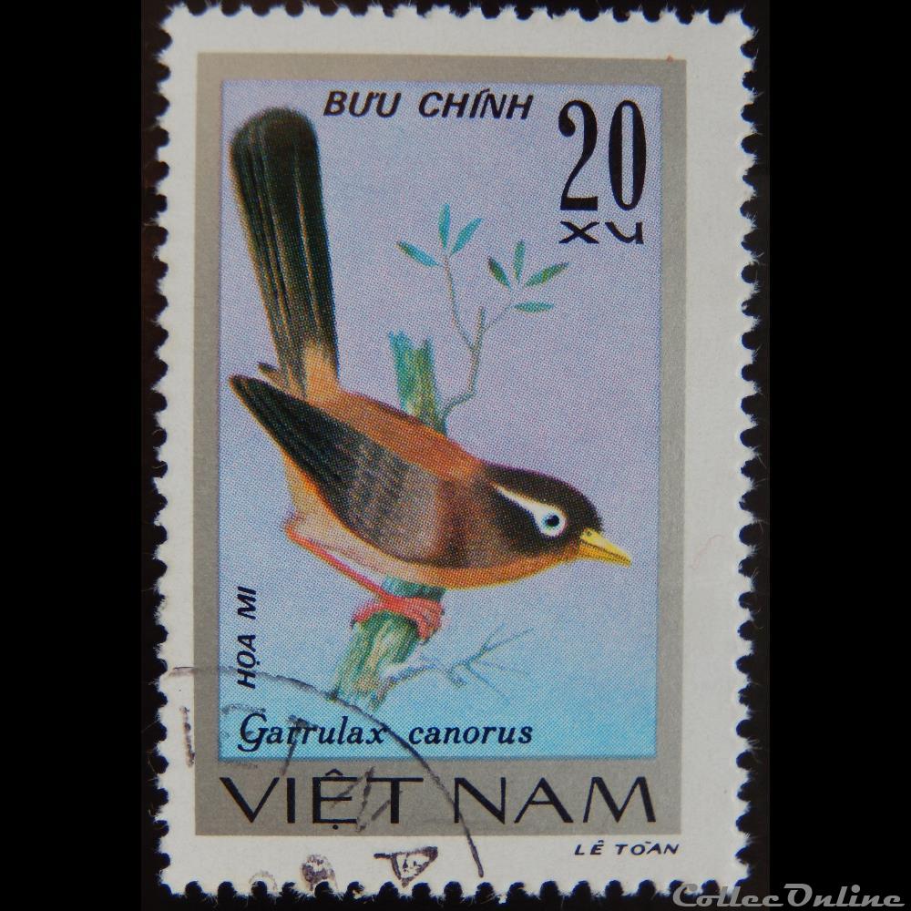 Viet-Nam 00085 garrulax hoamy 20xu de 1978 timbre asie viet nam 00085 garrulax hoamy 20xu de 1978