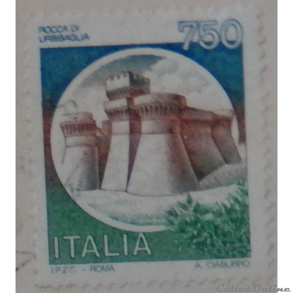 Italie 01891 château de Urbisaglia 750 lires de 1990 3 timbre europe italie 01891 chateau de urbisaglia 750 lires de 1990