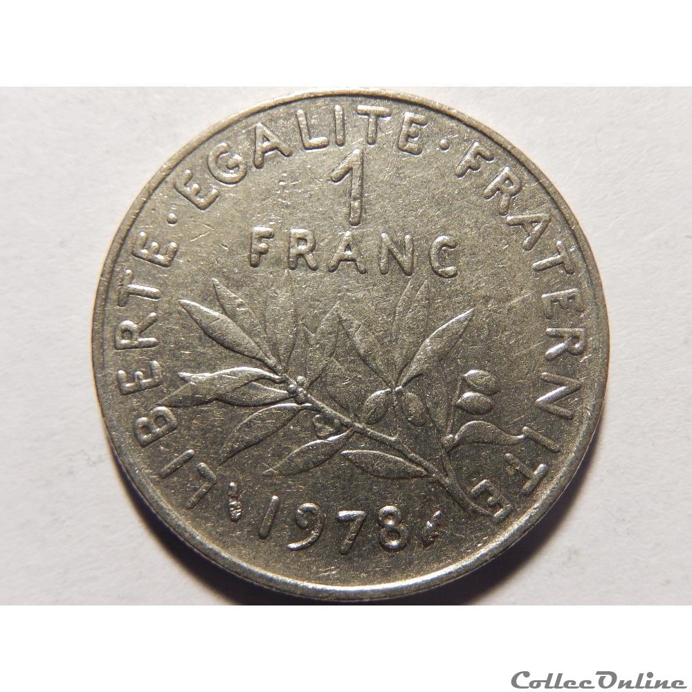 monnaie france moderne 1 franc semeuse 1978