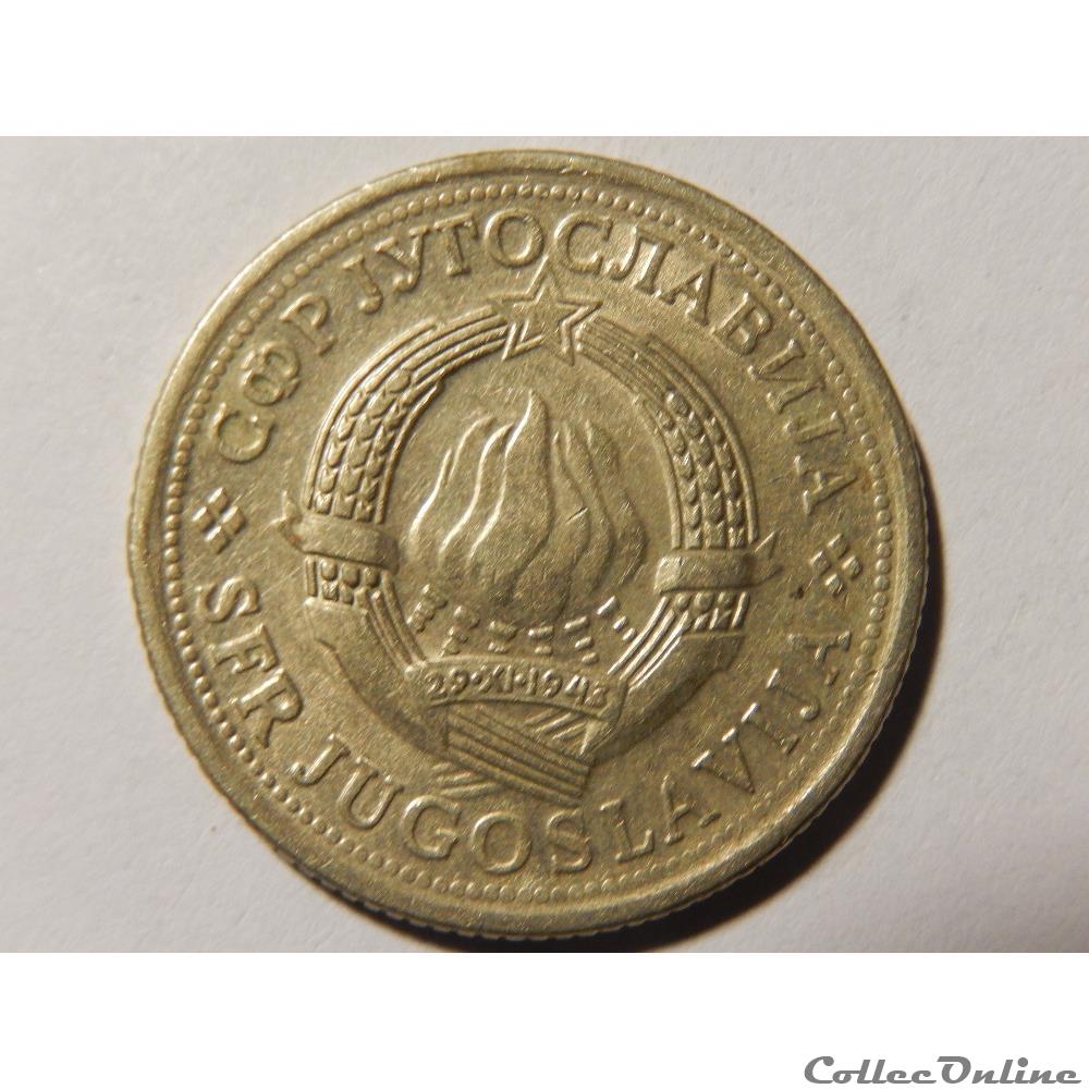 Yougoslavie, 1 dinar de 1980 2 monnaie monde yougoslavie 1 dinar de 1980
