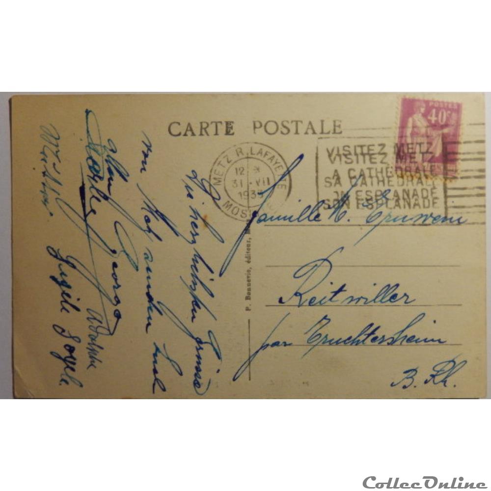 carte postale france lorraine cpa de moselle metz