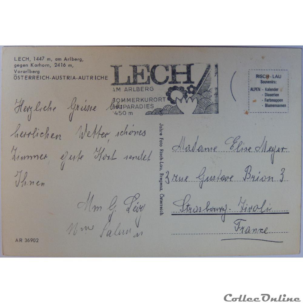 carte postale europe alsace cp autriche vorarlberg lech am arlberg