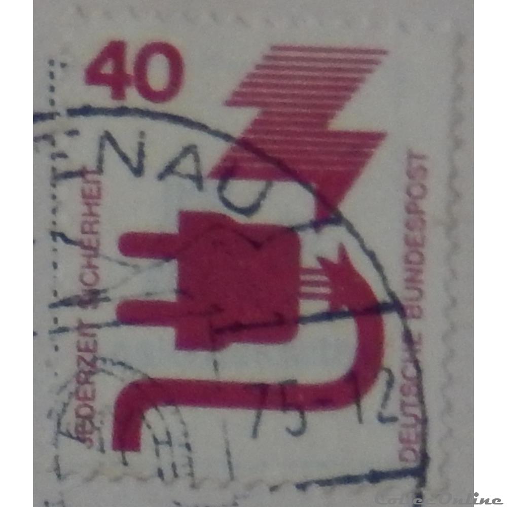 Allemagne RFA 00575 prévention des accidents 40pf de 1972 2 timbre europe allemagne rfa 00575 prevention des accidents 40pf de 1972