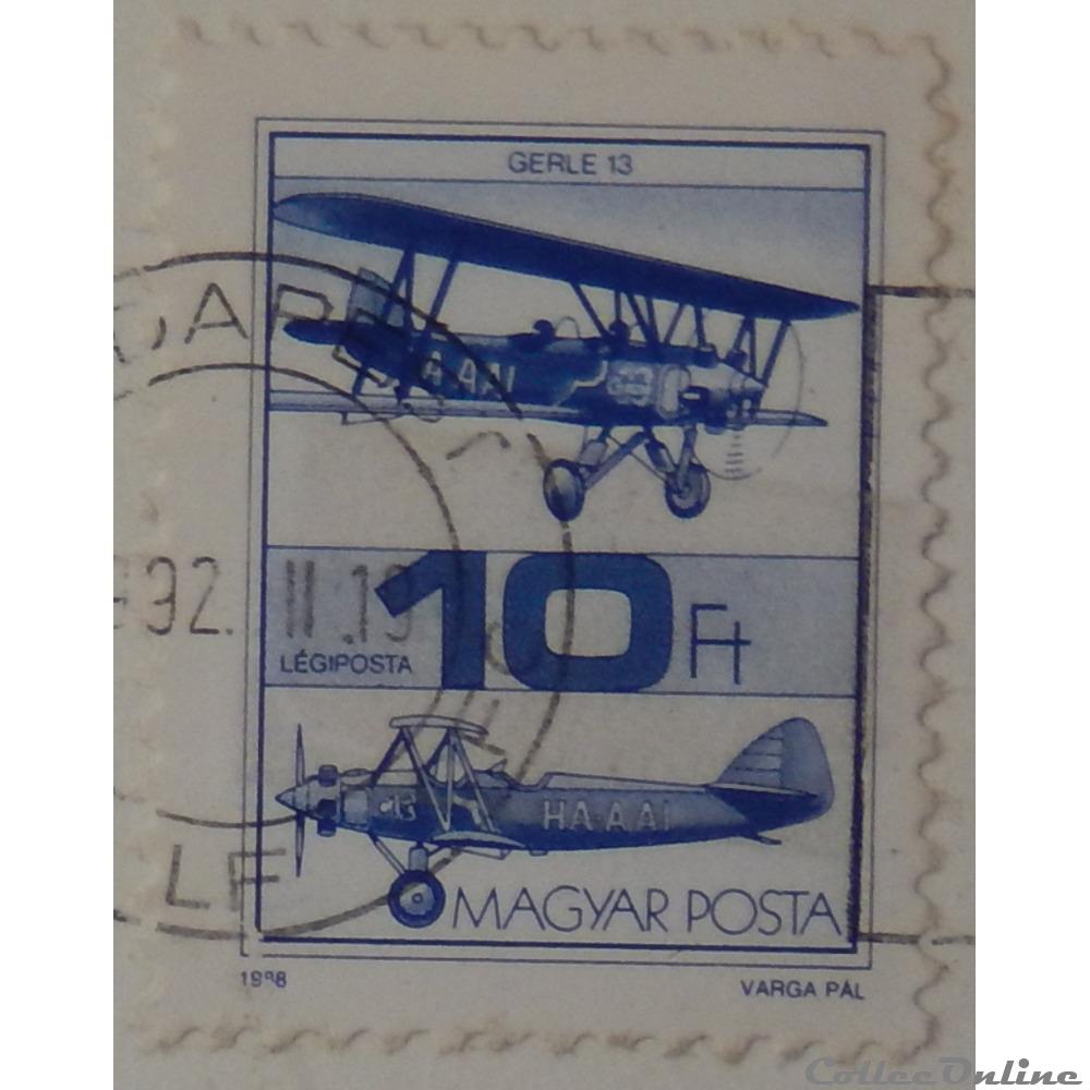 Hongrie PA0462 Avion Gerle 13 10f de 1988 timbre europe hongrie pa0462 avion gerle 13 10f de 1988