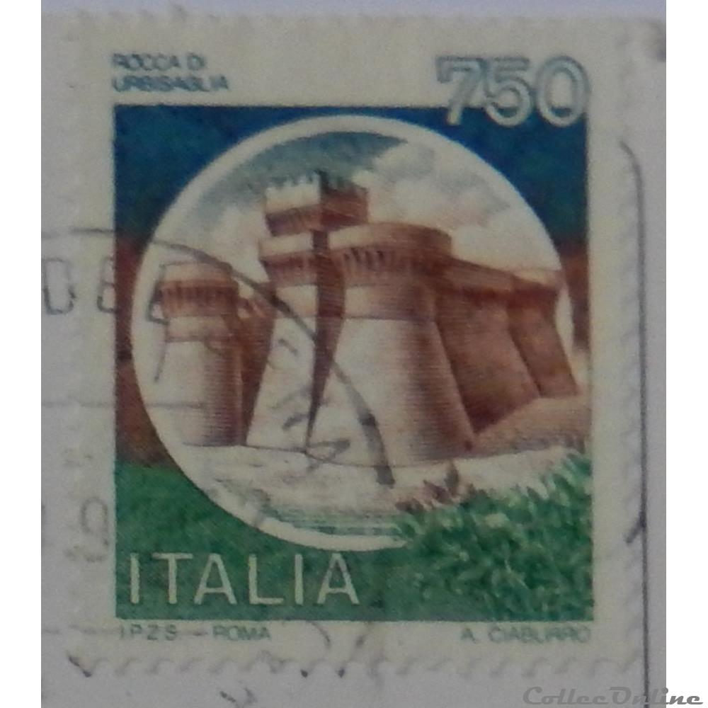 Italie 01891 château de Urbisaglia 750 lires de 1990 4 timbre europe italie 01891 chateau de urbisaglia 750 lires de 1990