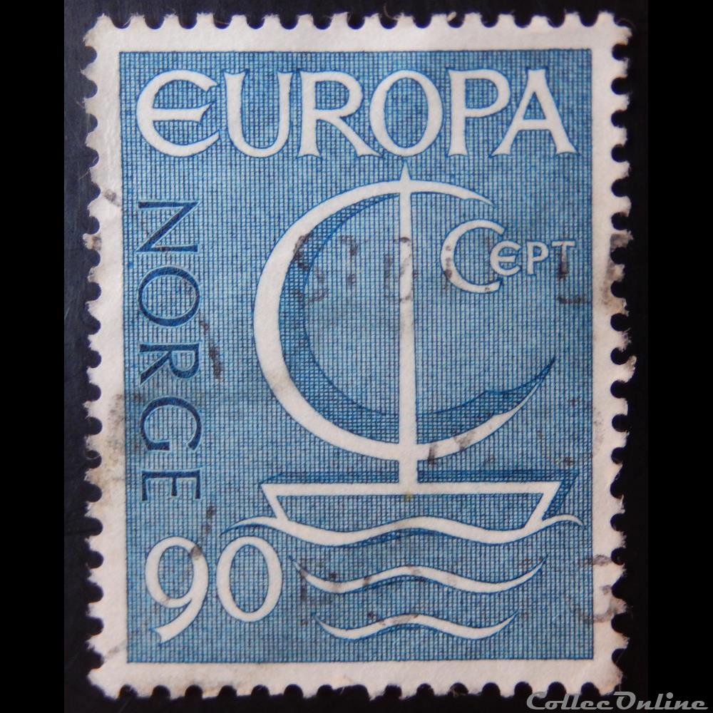 Norvège 00502 Europa CEPT 90ore de 1966 timbre europe norvege 00502 europa cept 90ore de 1966