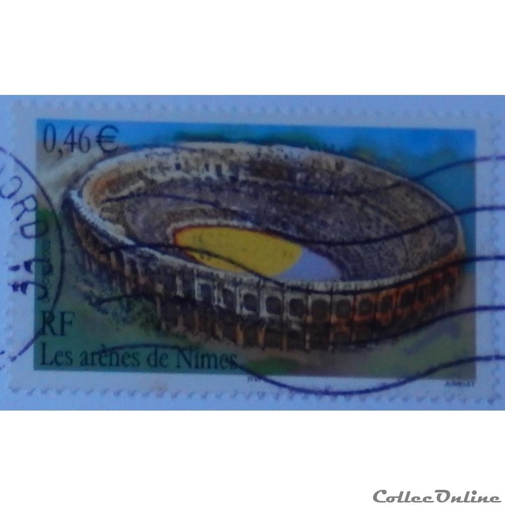 03470 Les arène de Nîmes 0.46€ de 2002 2 timbre france 03470 les arene de nimes 0 46 de 2002
