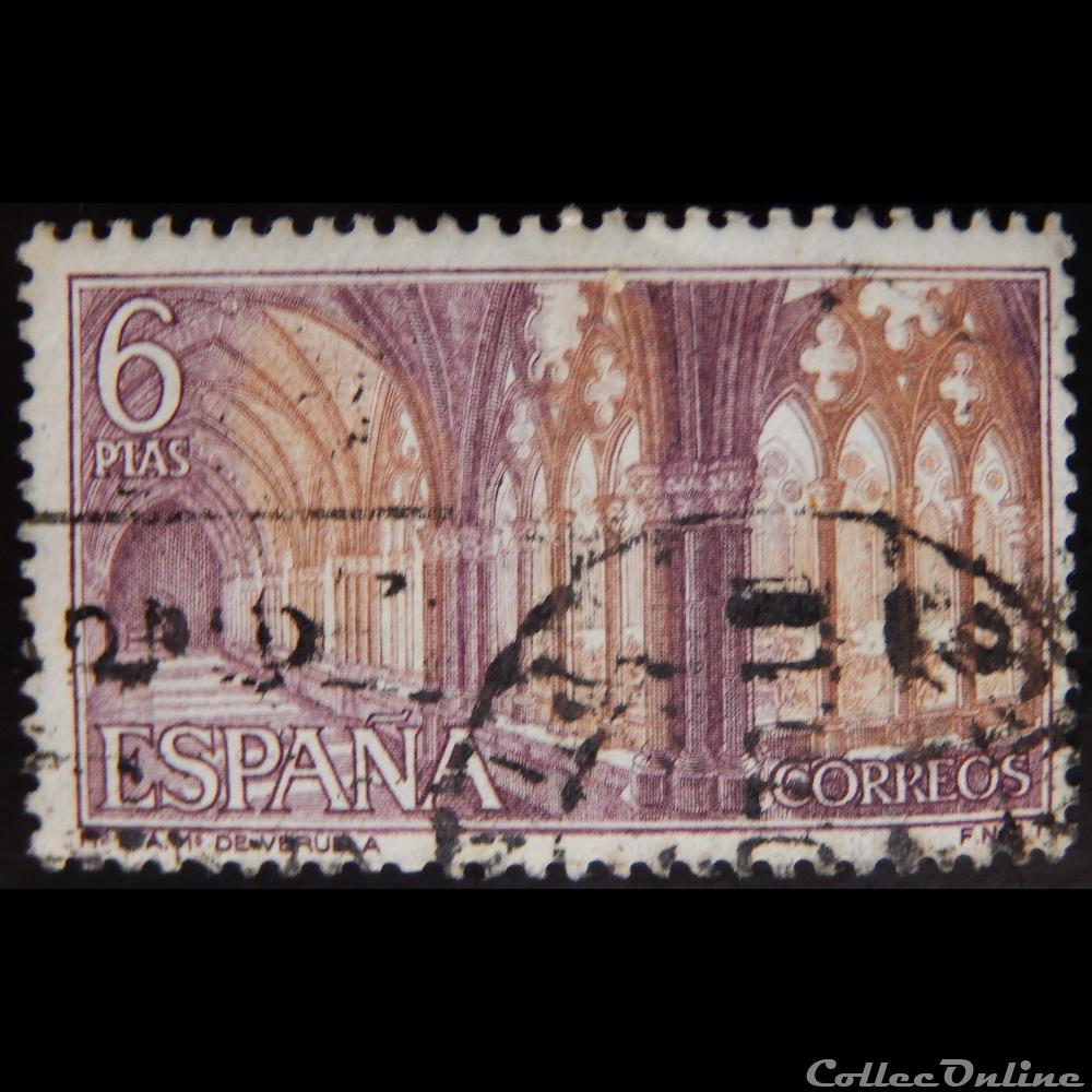 Espagne 01495 monastère de Veruela 6Ptas de 1967 timbre europe espagne 01495 monastere de veruela 6ptas de 1967