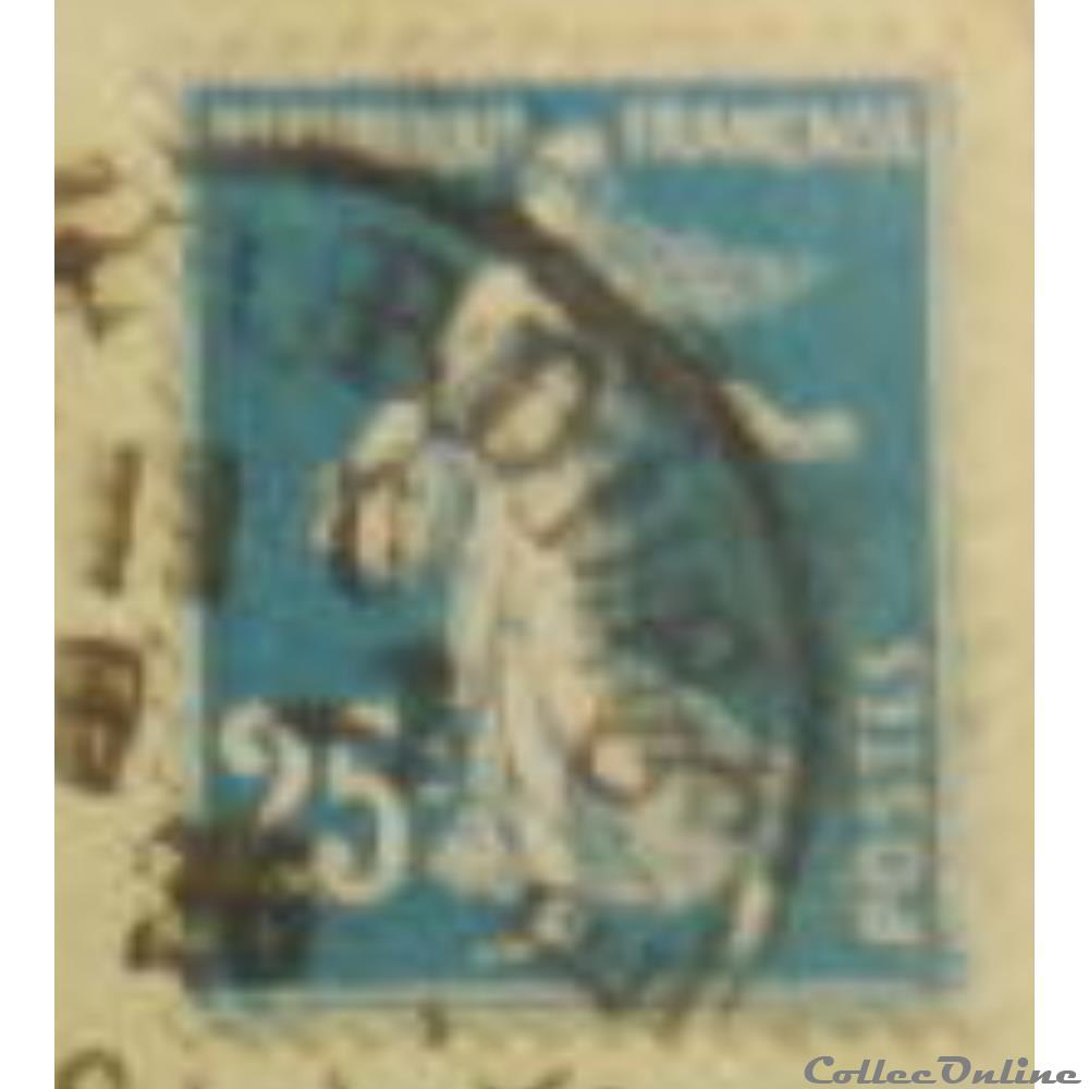 00140 Semeuse camée 25c bleu de 1907 2 timbre france 00140 semeuse camee 25c bleu de 1907