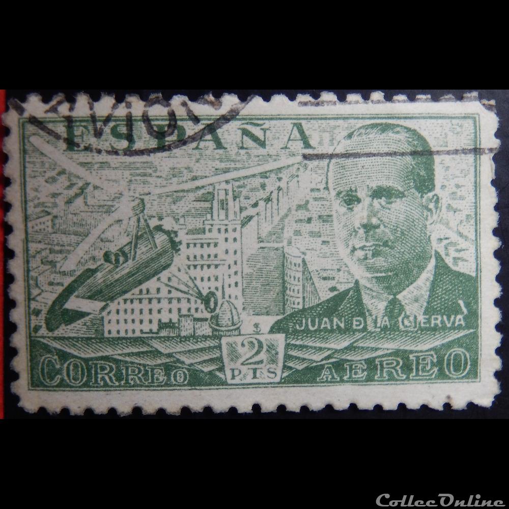 timbre europe espagne pa0222 juan de la cierva 2ptas de 1942