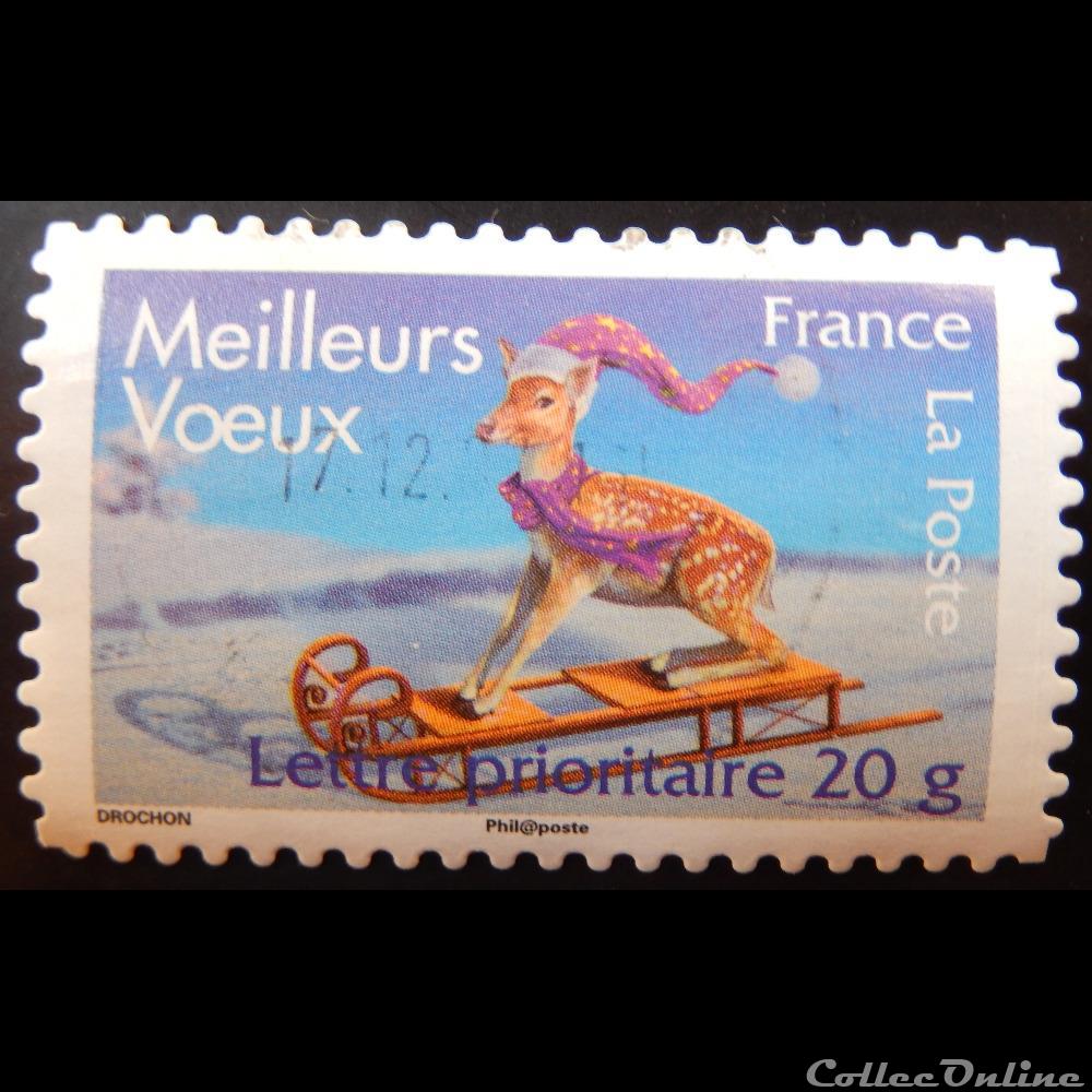 04122 Meilleurs voeux 2008 Cinquième timbre du carnet 20 gr france 04122 meilleurs voeux 2008 cinquieme timbre du carnet 20 gr