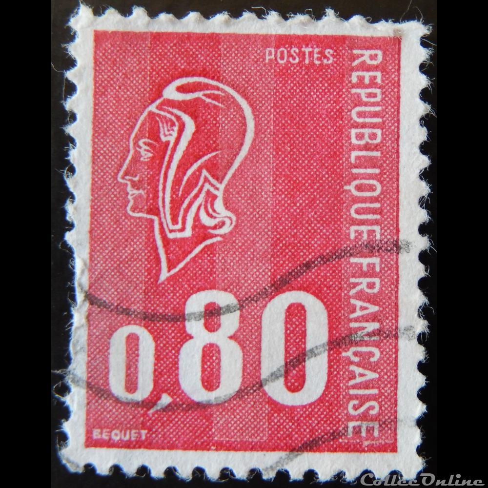 01816 Marianne de Béquet - 80c rouge de 1974 timbre france 01816 marianne de bequet 80c rouge de 1974