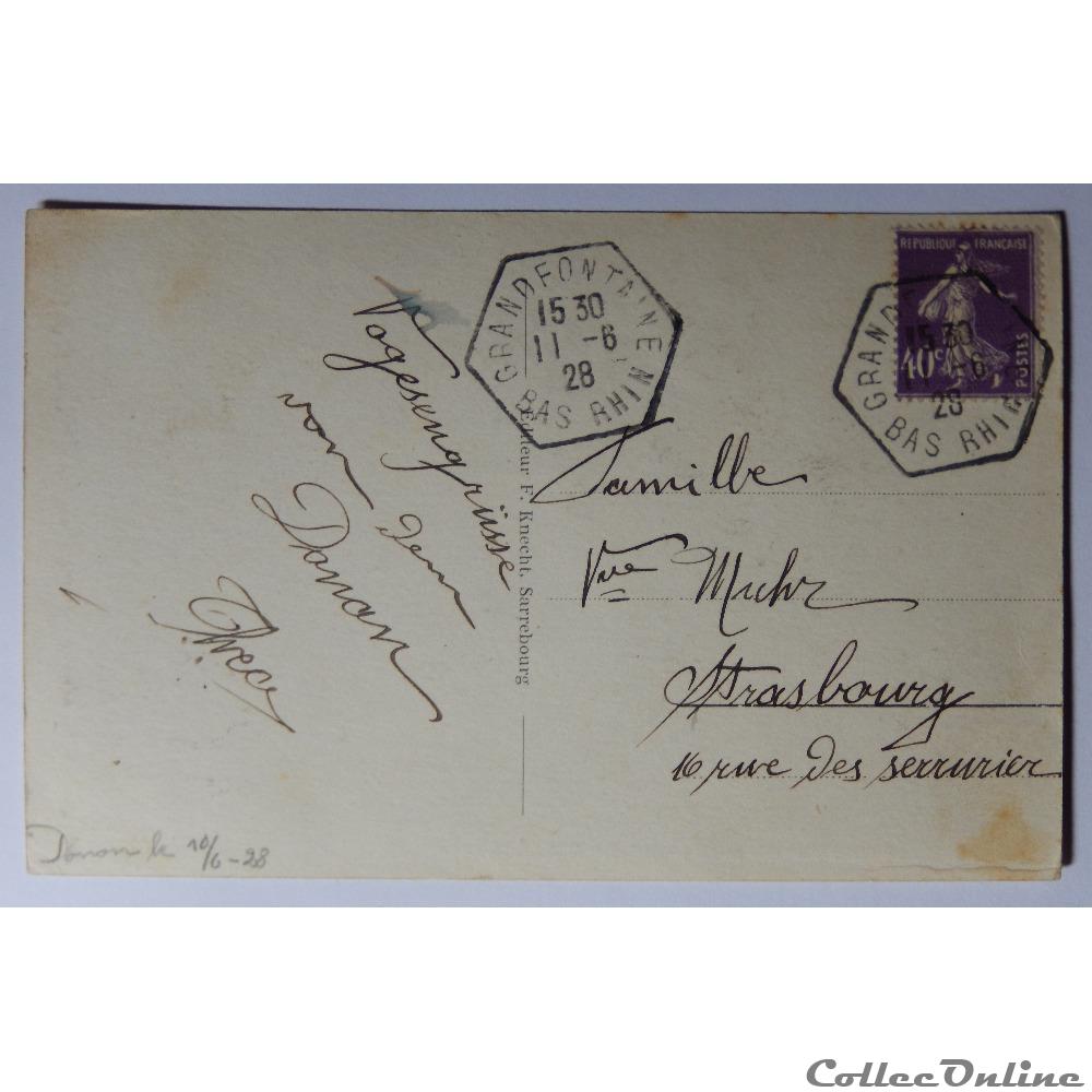 carte postale france alsace cpa du donon hotel velleda bas rhin