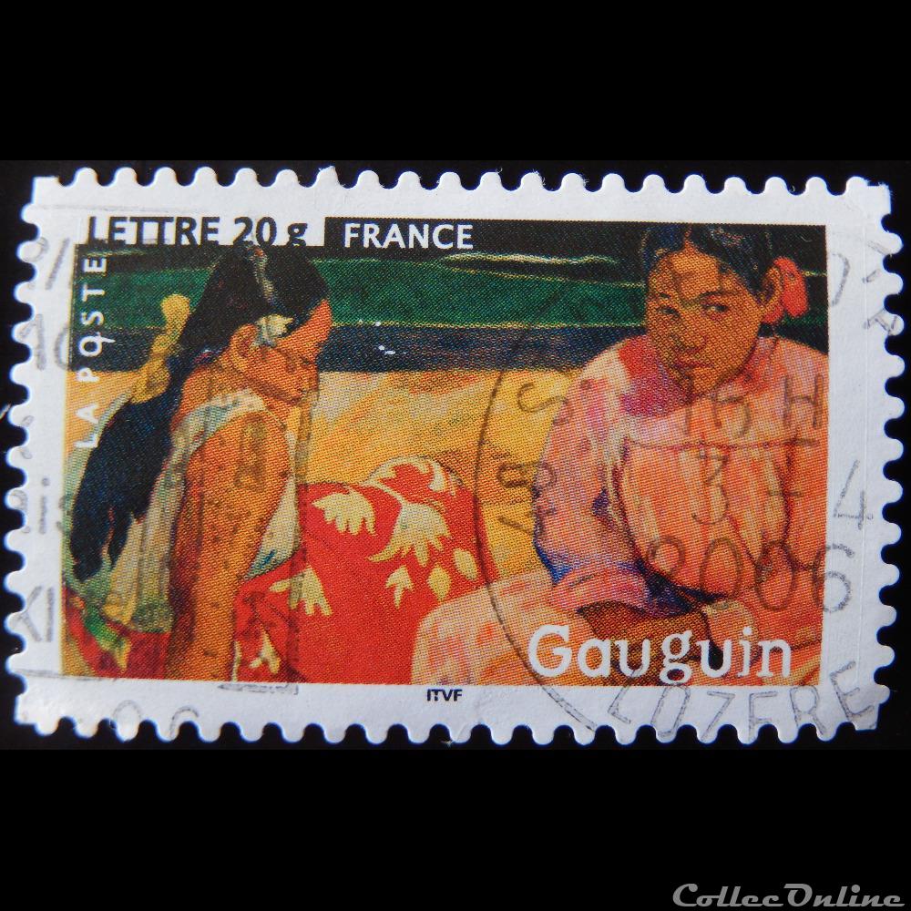 timbre france 03875 paul gauguin deux femmes sur la plage 1891 20 gr de 2006