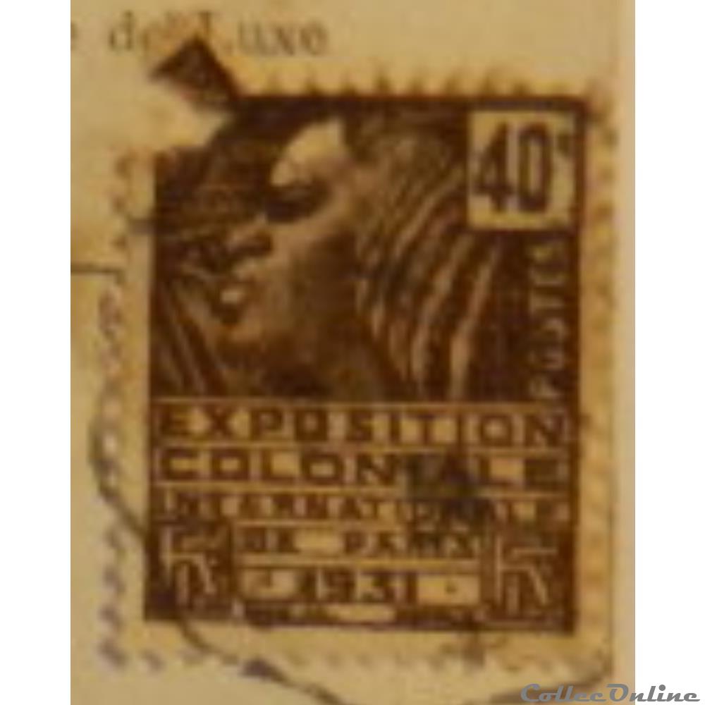 timbre france 00271 exposition coloniale 40c de 1930